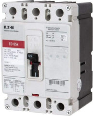 Eaton Cutler-Hammer - 125 Amp, 125 VDC, 240 VAC, 3 Pole, Molded Case Circuit Breaker - Thermal Magnetic Trip, 65 kA at 240 VAC Breaking Capacity, 4-4/0 AWG, 3-3/8 Inch Deep x 6 Inch High x 4-1/8 Inch Wide - Apex Tool & Supply
