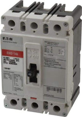 Eaton Cutler-Hammer - 40 Amp, 250 VDC, 480 VAC, 3 Pole, Molded Case Circuit Breaker - Thermal Magnetic Trip, 18 kA at 240 VAC Breaking Capacity, 14-1/0 AWG, 3-3/8 Inch Deep x 6 Inch High x 4-1/8 Inch Wide - Apex Tool & Supply