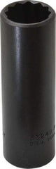 Proto - 3/4", 1/2" Drive, Deep Hand Socket - 12 Points, 3-1/4" OAL, Alloy Steel, Black Finish - Apex Tool & Supply