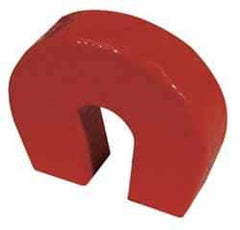 Eclipse - 4" Overall Width, 1" Deep, 3-5/16" High, 82 Lb Average Pull Force, Alnico Horseshoe Magnet - 1-1/4" Gap Width, 3-1/4" Pole Width, Grade 5 Alnico - Apex Tool & Supply