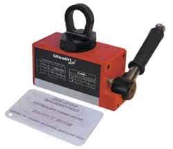 Eclipse - 4,400 Lb Load Capacity, Magnetic Lifter - 16" High x 9-3/8" Wide, 2 Poles, For Use with Flats & Rounds - Apex Tool & Supply