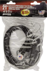 Erickson Manufacturing - Tarp Strap with S Hook - 21" OAL, Black - Apex Tool & Supply