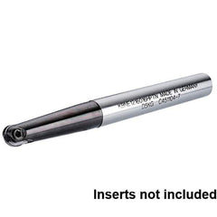 Kennametal - 3/4" Cut Diam, 1" Shank Diam, 7.48" OAL, Indexable Ball Nose End Mill - Apex Tool & Supply