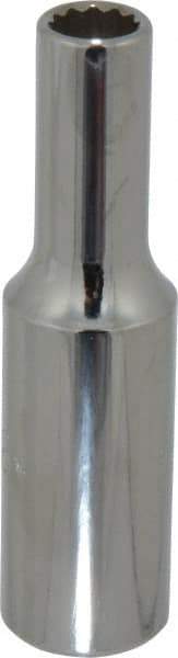 Proto - 3/8", 1/2" Drive, Deep Hand Socket - 12 Points, 3-1/4" OAL, Chrome Finish - Apex Tool & Supply