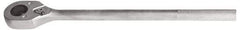 Proto - 1" Drive Pear Head Male/Female Drive Ratchet - Chrome Finish, 26" OAL, 24 Gear Teeth, Standard Head - Apex Tool & Supply