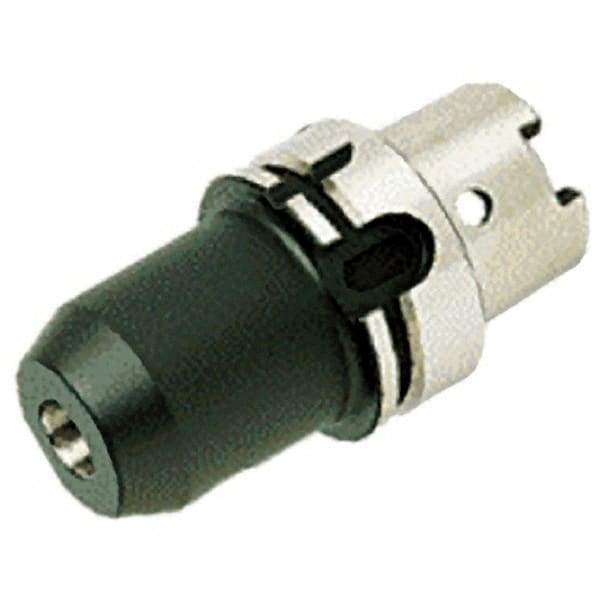 Iscar - HSK100A Taper Shank 16mm Hole End Mill Holder/Adapter - 48mm Nose Diam, 100mm Projection, Through-Spindle Coolant - Exact Industrial Supply