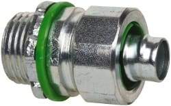 Cooper Crouse-Hinds - 3/8" Trade, Steel Threaded Straight Liquidtight Conduit Connector - Noninsulated - Apex Tool & Supply