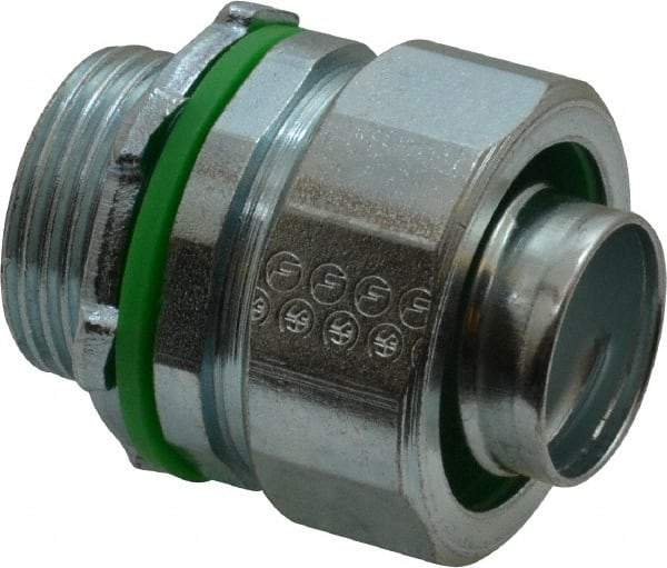 Cooper Crouse-Hinds - 3/4" Trade, Steel Threaded Straight Liquidtight Conduit Connector - Noninsulated - Apex Tool & Supply