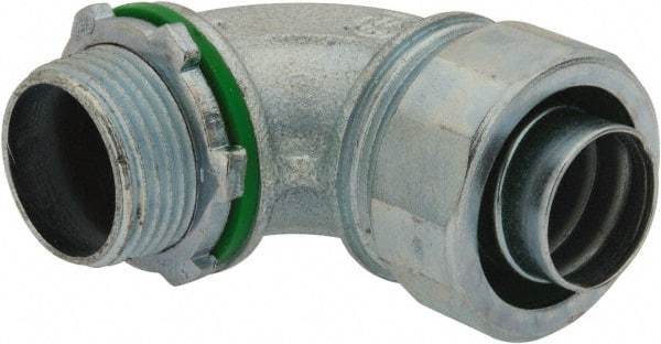Cooper Crouse-Hinds - 3/4" Trade, Malleable Iron Threaded Angled Liquidtight Conduit Connector - Noninsulated - Apex Tool & Supply