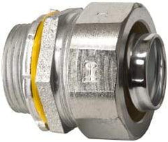 Cooper Crouse-Hinds - 1" Trade, Malleable Iron Threaded Straight Liquidtight Conduit Connector - Noninsulated - Apex Tool & Supply