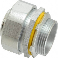 Cooper Crouse-Hinds - 1-1/4" Trade, Malleable Iron Threaded Straight Liquidtight Conduit Connector - Noninsulated - Apex Tool & Supply
