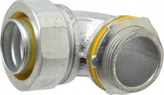 Cooper Crouse-Hinds - 1-1/4" Trade, Malleable Iron Threaded Angled Liquidtight Conduit Connector - Noninsulated - Apex Tool & Supply