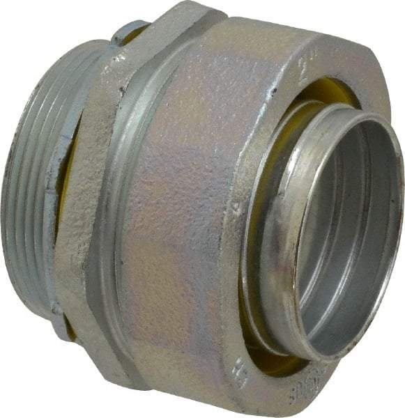 Cooper Crouse-Hinds - 2" Trade, Malleable Iron Threaded Straight Liquidtight Conduit Connector - Noninsulated - Apex Tool & Supply