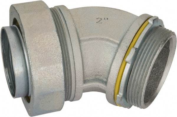 Cooper Crouse-Hinds - 2" Trade, Malleable Iron Threaded Angled Liquidtight Conduit Connector - Noninsulated - Apex Tool & Supply