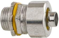 Cooper Crouse-Hinds - 3/8" Trade, Malleable Iron Threaded Straight Liquidtight Conduit Connector - Noninsulated - Apex Tool & Supply