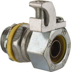 Cooper Crouse-Hinds - 3/8" Trade, Malleable Iron Threaded Straight Liquidtight Conduit Connector - Noninsulated - Apex Tool & Supply