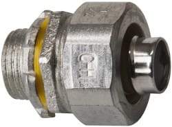 Cooper Crouse-Hinds - 1/2" Trade, Malleable Iron Threaded Straight Liquidtight Conduit Connector - Noninsulated - Apex Tool & Supply