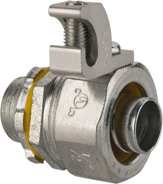 Cooper Crouse-Hinds - 1/2" Trade, Malleable Iron Threaded Straight Liquidtight Conduit Connector - Noninsulated - Apex Tool & Supply