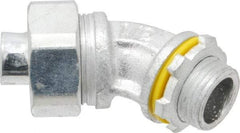 Cooper Crouse-Hinds - 1/2" Trade, Malleable Iron Threaded Angled Liquidtight Conduit Connector - Noninsulated - Apex Tool & Supply