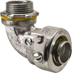 Cooper Crouse-Hinds - 3/4" Trade, Malleable Iron Threaded Angled Liquidtight Conduit Connector - Noninsulated - Apex Tool & Supply