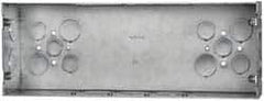 Cooper Crouse-Hinds - 5 Gang, (24) 1, 1/2 & 3/4" Knockouts, Steel Rectangle Outlet Box - 4-1/2" Overall Height x 12-1/4" Overall Width x 2-1/2" Overall Depth - Apex Tool & Supply