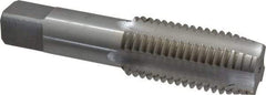 Interstate - 1-3/8 - 6 UNC 3B 4 Flute Bright Finish High Speed Steel Straight Flute Standard Hand Tap - Plug, Left Hand Thread, 6-1/16" OAL, H4 Limit, Oversize - Apex Tool & Supply