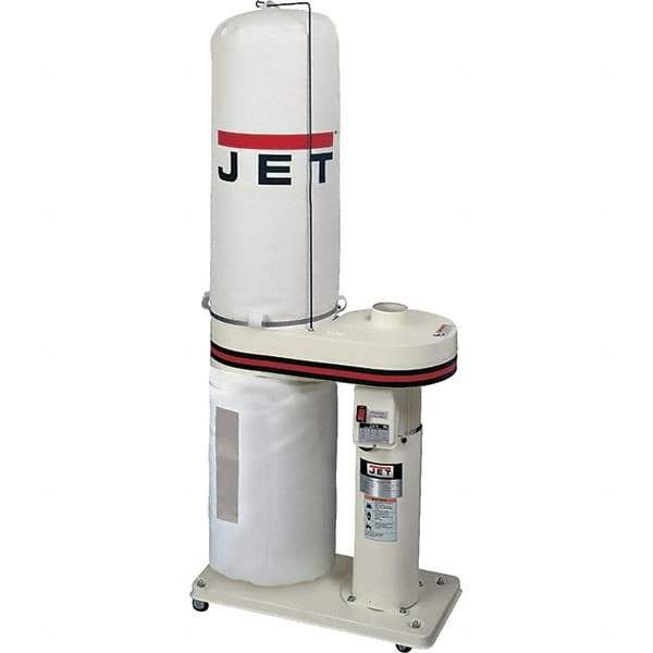 Jet - 30µm, 115/230 Volt Portable Dust Collector - 32" Long x 15-1/2" Deep x 57" High, 4" Connection Diam, 650 CFM Air Flow, 8-1/2" Static Pressure Water Level - Apex Tool & Supply