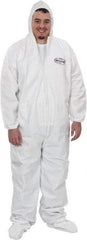 KleenGuard - Size 4XL Film Laminate General Purpose Coveralls - White, Zipper Closure, Elastic Cuffs, with Boots, Serged Seams - Apex Tool & Supply