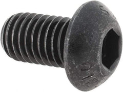 Value Collection - M12x1.75 Metric Coarse Hex Socket Drive, Button Screw - Grade 12.9 Alloy Steel, Black Oxide Finish, Fully Threaded, 20mm Length Under Head - Apex Tool & Supply