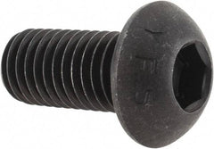 Value Collection - M12x1.75 Metric Coarse Hex Socket Drive, Button Screw - Grade 12.9 Alloy Steel, Black Oxide Finish, Fully Threaded, 25mm Length Under Head - Apex Tool & Supply