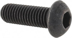 Value Collection - M12x1.75 Metric Coarse Hex Socket Drive, Button Screw - Grade 12.9 Alloy Steel, Black Oxide Finish, Fully Threaded, 35mm Length Under Head - Apex Tool & Supply