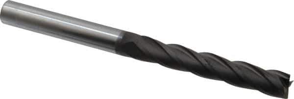 Niagara Cutter - 1/2", 3" LOC, 1/2" Shank Diam, 6" OAL, 4 Flute, Solid Carbide Square End Mill - Single End, Diamond Finish, Spiral Flute, 30° Helix, Right Hand Cut, Right Hand Flute, Series DIAL430 - Apex Tool & Supply
