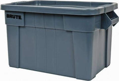 Rubbermaid - 20 Gal, 400 Lb Load Capacity Gray Polypropylene Tote Container - Nesting, 27.9" Long x 17.4" Wide x 15.1" High, Lid Included - Apex Tool & Supply