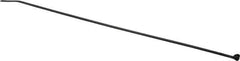 Thomas & Betts - 11.1" Long Black Nylon Standard Cable Tie - 30 Lb Tensile Strength, 1.31mm Thick, 76.2mm Max Bundle Diam - Apex Tool & Supply