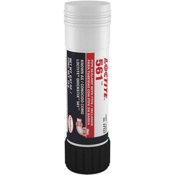 Loctite - 19 g Stick White Thread Sealant - 300°F Max Working Temp, For Metal Tapered Pipe Thread Fittings - Apex Tool & Supply