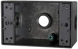 Cooper Crouse-Hinds - 1 Gang, (3) 1/2" Knockouts, Aluminum Rectangle Outlet Box - 4-9/16" Overall Height x 2-7/8" Overall Width x 2" Overall Depth, Weather Resistant - Apex Tool & Supply