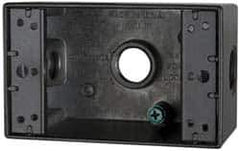 Cooper Crouse-Hinds - 1 Gang, (3) 1/2" Knockouts, Aluminum Rectangle Outlet Box - 4-9/16" Overall Height x 2-7/8" Overall Width x 2" Overall Depth, Weather Resistant - Apex Tool & Supply
