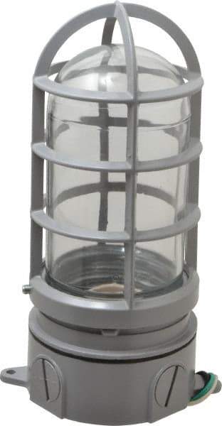 Cooper Crouse-Hinds - 120 Volt, 100 Watt, Incandescent Hazardous Location Light Fixture - Vaporproof, Corrosion & Heat Resistant, Aluminum Housing, 4-1/4" Wide x 8-7/8" High - Apex Tool & Supply