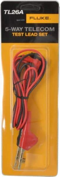 Fluke - Black/Red Electrical Test Equipment Leads Set - Use with Blade-Shaped Terminals, Gripping Terminals, Penetrating Larger Gauge Wires, Piercing Small Gauge (22-28 AWG) Wires, Threaded Terminals, Wire-Wrapped Terminals - Apex Tool & Supply
