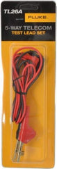 Fluke - Black/Red Electrical Test Equipment Leads Set - Use with Blade-Shaped Terminals, Gripping Terminals, Penetrating Larger Gauge Wires, Piercing Small Gauge (22-28 AWG) Wires, Threaded Terminals, Wire-Wrapped Terminals - Apex Tool & Supply