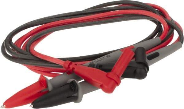 Fluke - Black/Red Electrical Test Equipment Leads - Use with Digital Multimeters - Apex Tool & Supply