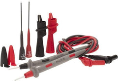 Fluke - Black/Red Electrical Test Equipment Leads Set - Use with Digital Multimeters - Apex Tool & Supply