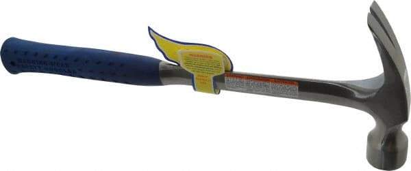 Estwing - 1-3/8 Lb Head, Straight Framing Hammer - 16" OAL, 1-3/64" Face Diam, Smooth Face, Steel Handle with Grip - Apex Tool & Supply
