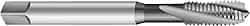 Emuge - #4-48 UNF, 3 Flute, 15° Helix, Modified Bottoming Chamfer, Nitride/Oxide Finish, Cobalt Spiral Flute STI Tap - Right Hand Flute, 2.205" OAL, 0.141" Shank Diam, 0.472" Thread Length, 3BX Class of Fit, Series Rekord D-Ti - Exact Industrial Supply