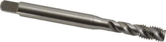 Emuge - 1/4-20 UNC, 3 Flute, 45° Helix, Bottoming Chamfer, Bright Finish, Cobalt Spiral Flute STI Tap - Right Hand Flute, 3.543" OAL, 0.318" Shank Diam, 0.787" Thread Length, 3B Class of Fit, Series Enorm Z - Exact Industrial Supply