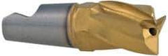 Seco - MM06 M02 Grade F40M Carbide Keyway Milling Tip Insert - TiAlN/TiN Finish, 3 Flutes, 0.228" Cutting Diam, 0.296" Depth of Cut, 0.39" Extension, 0.008" Cnr Rad - Apex Tool & Supply