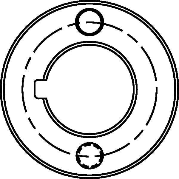 Kennametal - 1-1/4 Inch Hole Diameter, For 6 Inch Outside Diameter, Compatible Toolholder Style KVNS A2, Slotting Cutter Drive Ring - 3-1/8 Inch Ring Outside Diameter, 0.472 Inch Ring Width - Apex Tool & Supply