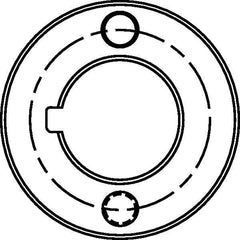 Kennametal - 1-1/4 Inch Hole Diameter, For 6 Inch Outside Diameter, Compatible Toolholder Style KVNS A2, Slotting Cutter Drive Ring - 3-1/8 Inch Ring Outside Diameter, 0.472 Inch Ring Width - Apex Tool & Supply