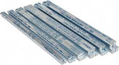 Precision Brand - 12" Long, Zinc-Plated Key Stock Assortment - Low Carbon Steel - Apex Tool & Supply