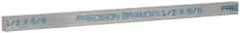 Precision Brand - 12" Long x 5/8" High x 1/2" Wide, Zinc-Plated Key Stock - Low Carbon Steel - Apex Tool & Supply